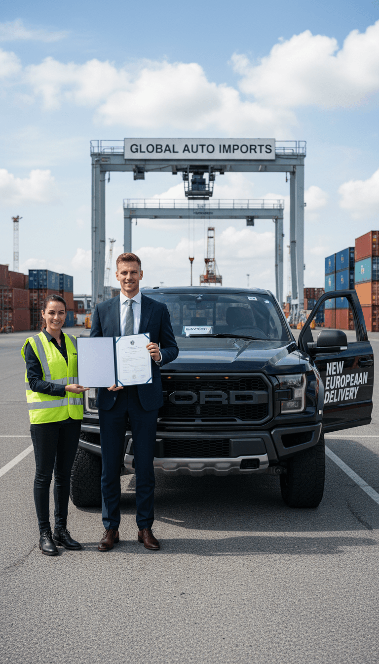 Vehicle delivery to European buyer